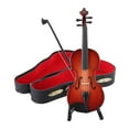 thumbnail image 4 of Modèle de Violon Miniature en Bois, Modèle Réplique d'Instrument de Musique Mini Fait Main O8 I4B9, 4 of 7