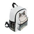 thumbnail image 2 of FORMRS Kids School Backpack with Front Zippered Pocket 12" Student Travel Daypack, Beige Cute Cat, 2 of 6