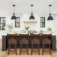 thumbnail image 2 of Costway Set of 4 Swivel Bar Stools Counter Height Dining Pub Chairs with  Rubber Wood Legs, 2 of 10