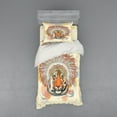 thumbnail image 2 of Ambesonne Tribal Bedding Set 4 Pcs, Savannah Bohemian Wild Tiger, Queen, Orange and Peach, 2 of 3