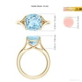 thumbnail image 5 of ANGARA Natural Solitaire 3.5 ct Aquamarine Split Shank Engagement Ring in 14K Yellow Gold for Women (Size-10mm) | March Birthstone, Anniversary, Jewelry Gift for Women | Natural Aquamarine Ring, 5 of 9