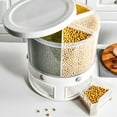 thumbnail image 1 of Xihbxyly Ofertas relámpago hoy Caja de almacenamiento de alimentos Cubo de arroz divisor giratorio A prueba de hogar, 1 of 7