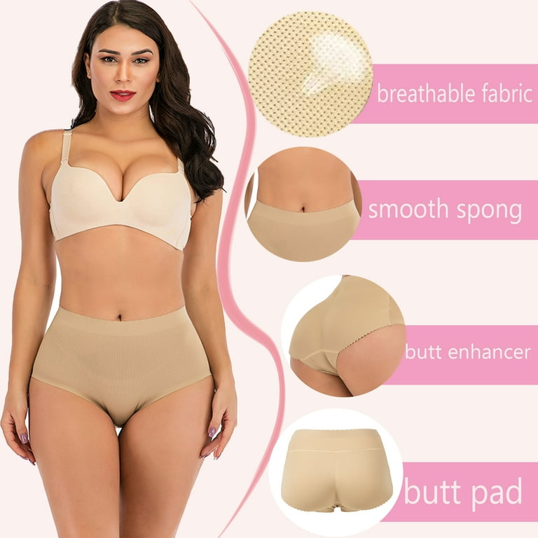 DODOING Women's Padded Panties Butt Lifter Butt Enhancer Shapewear Tummy  Control Shaper Fake Ass Pads Panties