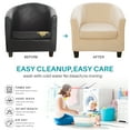 thumbnail image 2 of LiveGo Tub Chair Slipcover, 2-Piece Velvet Club Chair Covers with Cushion Cover, Washable Armchair Sofa Couch Cover, Furniture Protector for Living Room Bar Counter Hotel, 2 of 10