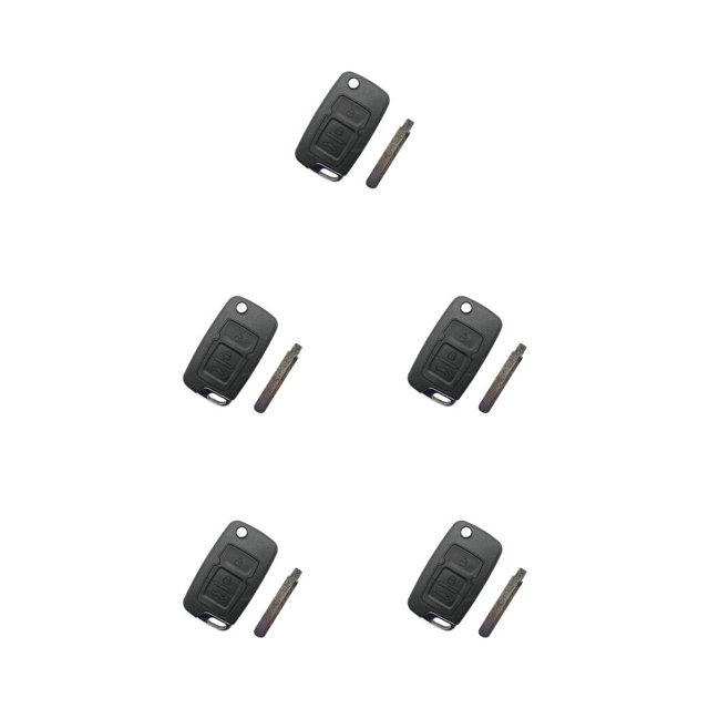 Kenally Carcasa de llave de coche ABS, repuesto portátil desmontable, protector de control remoto automotriz, accesorios Fob, 3 teclas Type2 NO2
