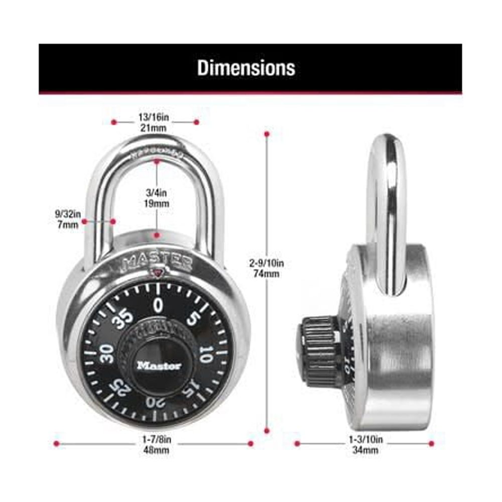 Master Lock 3-Digit Combination Padlock 2-Pack photo 5