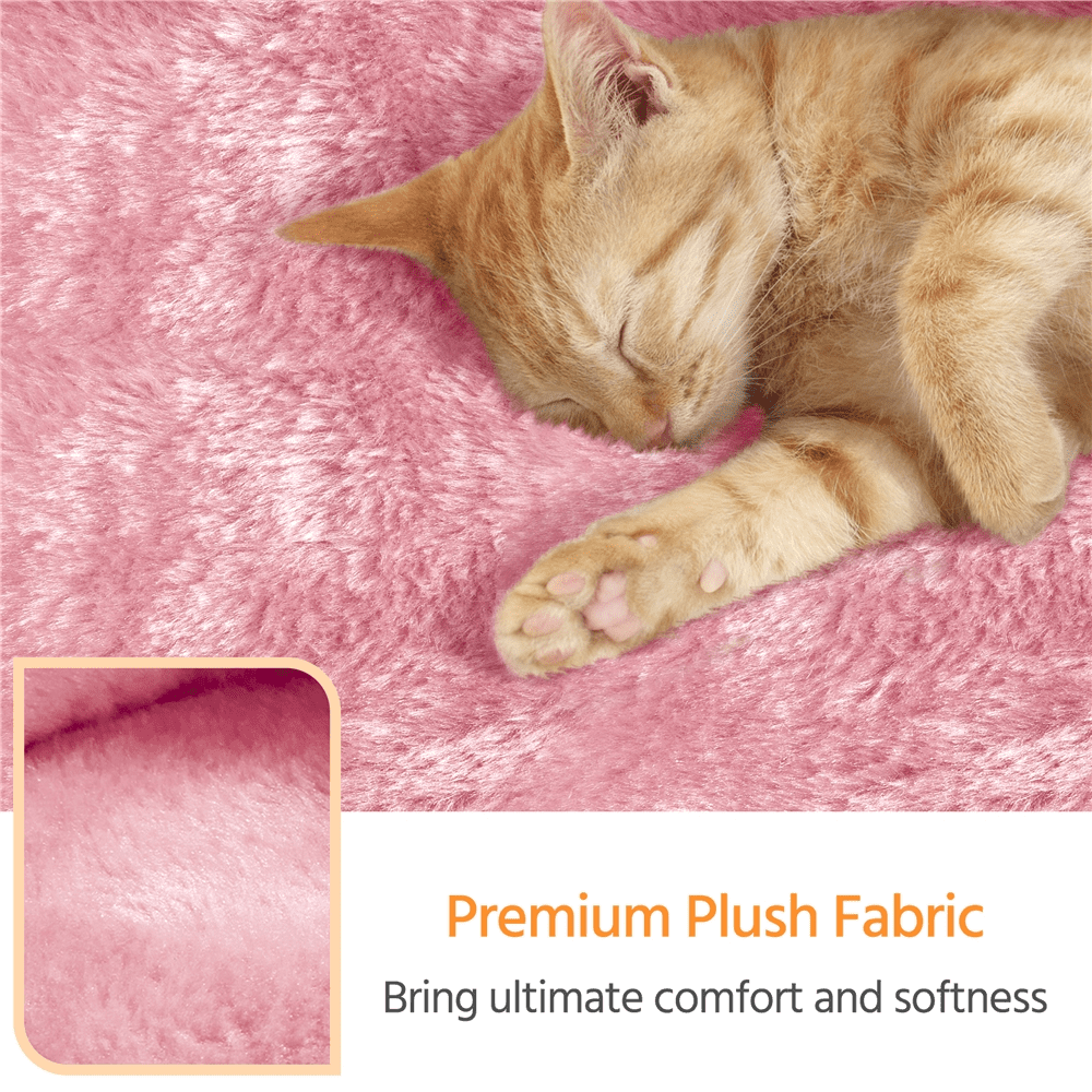 Alden Design 23.5″H 2-Level Cat Tree Condo Wide Perch Scratch Posts Indoor, Pink