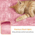 thumbnail image 6 of Alden Design 23.5″H 2-Level Cat Tree Condo Wide Perch Scratch Posts Indoor, Pink, 6 of 7