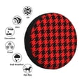 thumbnail image 4 of Sikiie Retro red and Black Houndstooth Print PVC Leather Spare Tire Wheel Cover Spare Tire Cover, for Car Truck SUV Camper Trailer Universal Fit-17 inch, 4 of 6