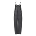 thumbnail image 7 of Winter Overalls For Women Fuzzy Jumpsuit Spaghetti Strap Wide Leg Overalls Cozy Jumpsuit With Pockets Long Sleeve Club Romper Woman Sexy Romper Jumpsuit Women Jumpsuit Sexy Linen Blend Jumpsuit Sexy, 7 of 7
