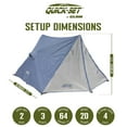 thumbnail image 3 of CLAM Quick-Set Apex 8 x 8 Ft Portable Outdoor A-Frame Camping Tent, Blue, 3 of 11