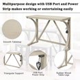 thumbnail image 3 of Harper & Bright Designs 3 Piece Farmhouse Wood Dining Table Set, Cream, 3 of 14