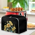 thumbnail image 4 of ZUXONGSY Sunflower Toster Cover 2 Slice Bread Maker Cover Dustproof Cover Wide Slot Universal Size Microwave Oven Dustproof Cover with Hook Greasy Protection Anti Fingerprints, 4 of 7