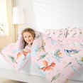 thumbnail image 5 of Feelyou Dreamy Cute Dragon Bedding Comforter Set for Kids, Tree Plant Botanical Twin Comforter Sets, Pink Cartoon Dinosaur Reversible Bedding Set, Breathable Home Decor, 2-Piece, 5 of 9