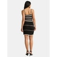 thumbnail image 3 of Madden NYC Women's Pointelle Knit Stripe Mini Dress, Sizes XXS-XXL, 3 of 5