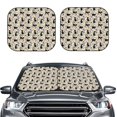 thumbnail image 2 of Windshield Sun Shade, Quirky Cartoon Cat Black Foldable Car Sun Shade Windshield For Front, 2 Pieces, 2 of 4