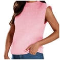 thumbnail image 1 of HBFAGFB Débardeurs pour Femmes Col Rond Gilet Tricoté Confortable Sans Manches T-Shirts Rouge Taille P, 1 of 5