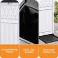 thumbnail image 6 of Dextrus 36 Gallon Outdoor Trash Can, Waterproof Resin Garbage Bin with Drip Tray & Lid, Trash Bin,for Porch, Backyard, White & Black, 6 of 10