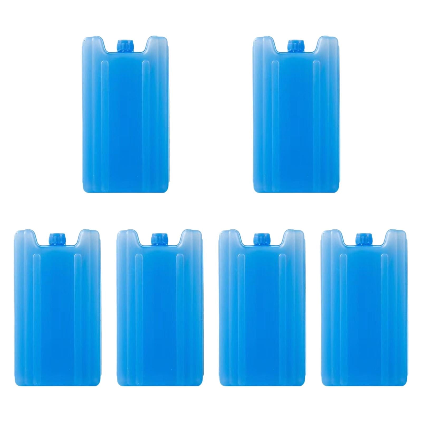 figatia 6 Pieces Ice Packs Leakproof Rectangular Ice Blocks for Family Fishing Beach