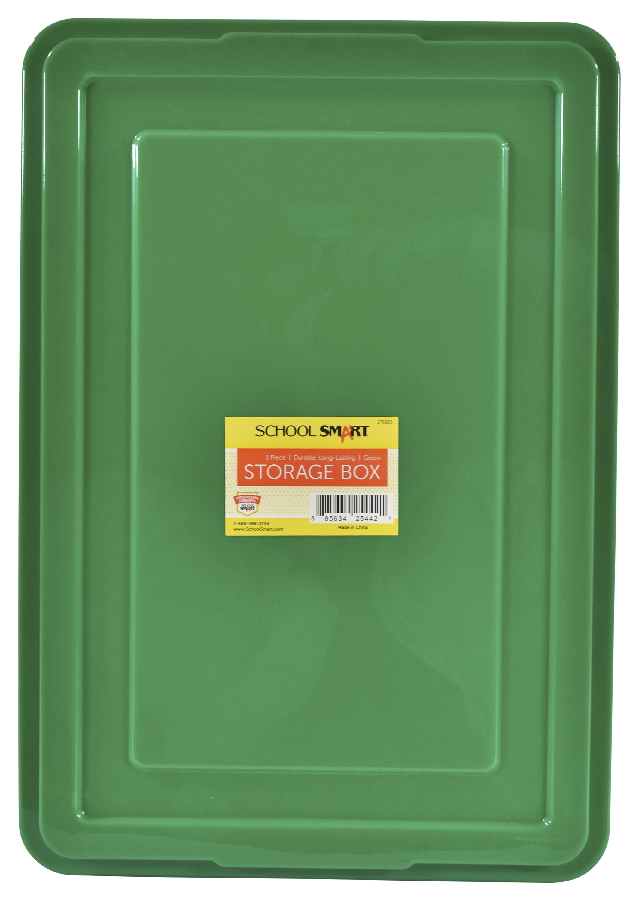 Storex Classroom Storage Bin, 16-3/4 x 11-7/8 x 8-1/4 Inches, Green, Pack  of 6
