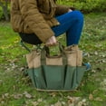 thumbnail image 4 of sunsanly Outdoor Folding Stool with Garden Tool Bag Heavy Duty Waterproof Oxford Cloth Camping Hunting Picnic Fishing Collapsible Chair Seat, 4 of 8