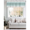 thumbnail image 5 of Teal Aqua Stripes Curtain Valances for Windows, Modern Ombre Abstract Aesthetics Kitchen Valance Window Treatment, Light Filtering Block Curtains for Bathroom/Bedroom/Living Room 42'' x 12'', 5 of 9