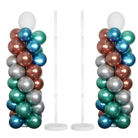 2 Set Balloon Column Arch Base Upright Pole Display Stand Kit For Wedding Party