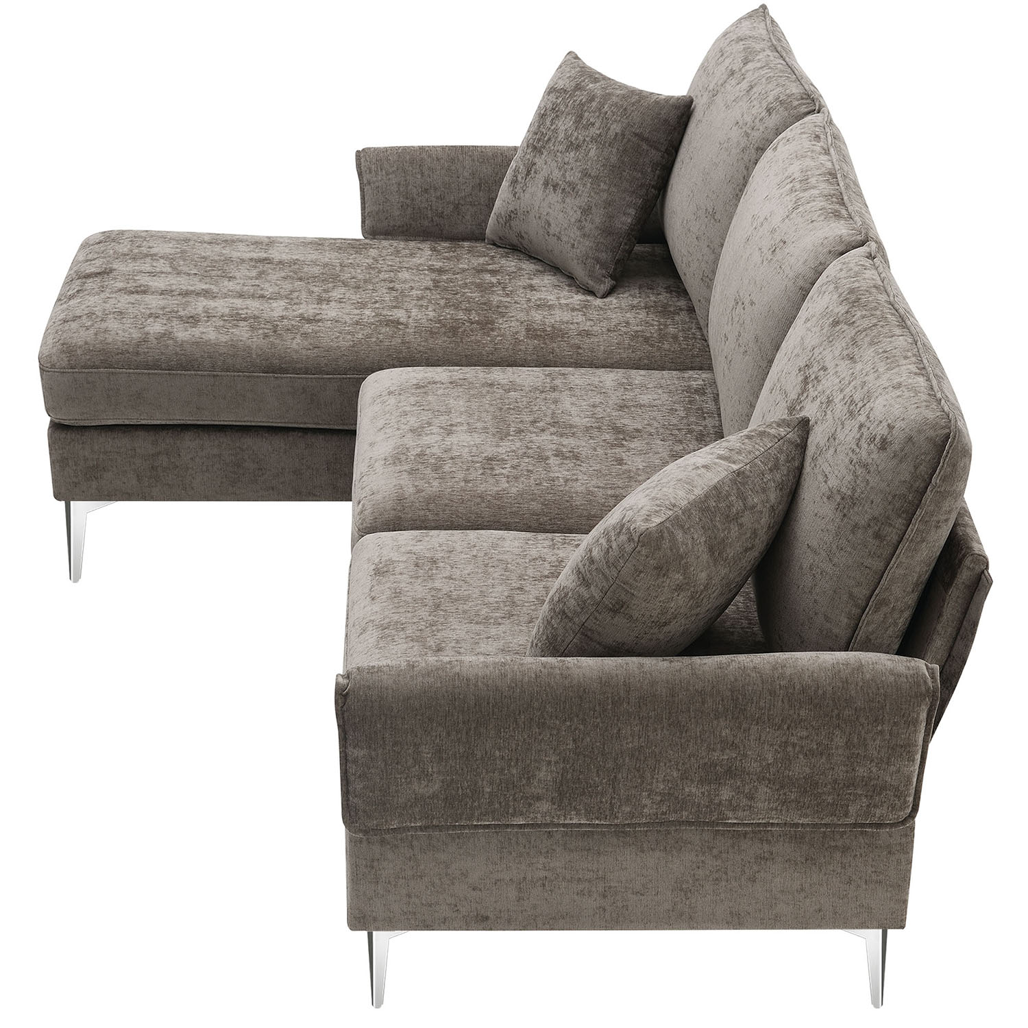Kadyn 84 " Convertible Sectional Sofa, Modern Chenille L-Shaped Sofa Couch with Reversible Chaise Lounge and Pillows , Fabric Sofa for Living Room, Espresso Kadyn 84 " Convertible Sectional Sofa, Modern Chenille L-Shaped Sofa Couch with Reversible Chaise Lounge and Pillows , Fabric Sofa for Living Room, Espresso