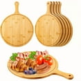 thumbnail image 5 of 10/5pcs High Quality Pizza Board with Handle, 15inx11in, Natural Pizza Serving Board for Homemade Pizzas, Cutting Fruits and Vegetables, Bread, Cheese and Serving Boards, Kitchen Accessories, 5 of 9