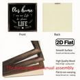 thumbnail image 4 of 2D Flat, 2D FLAT Wall Pediments1pcs Wooden Sign, 8x8inch Rustic Wooden Sign Our Home Our Life Farmhouse Wall Art for Living Room or Bedroom Decor, Printing Design Framed Wall Art Deco for, 4 of 9