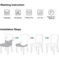 thumbnail image 4 of Stretch Dining Chair Covers Removable Washable Spandex Slipcovers Chair Protective Covers (1 Pcs, Brown Baroque), 4 of 8