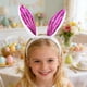 thumbnail image 1 of Diadema con orejas de conejo de vellón, pinza para el pelo de conejo de Pascua, aros para la cabeza, diadema de plástico, 1 of 6