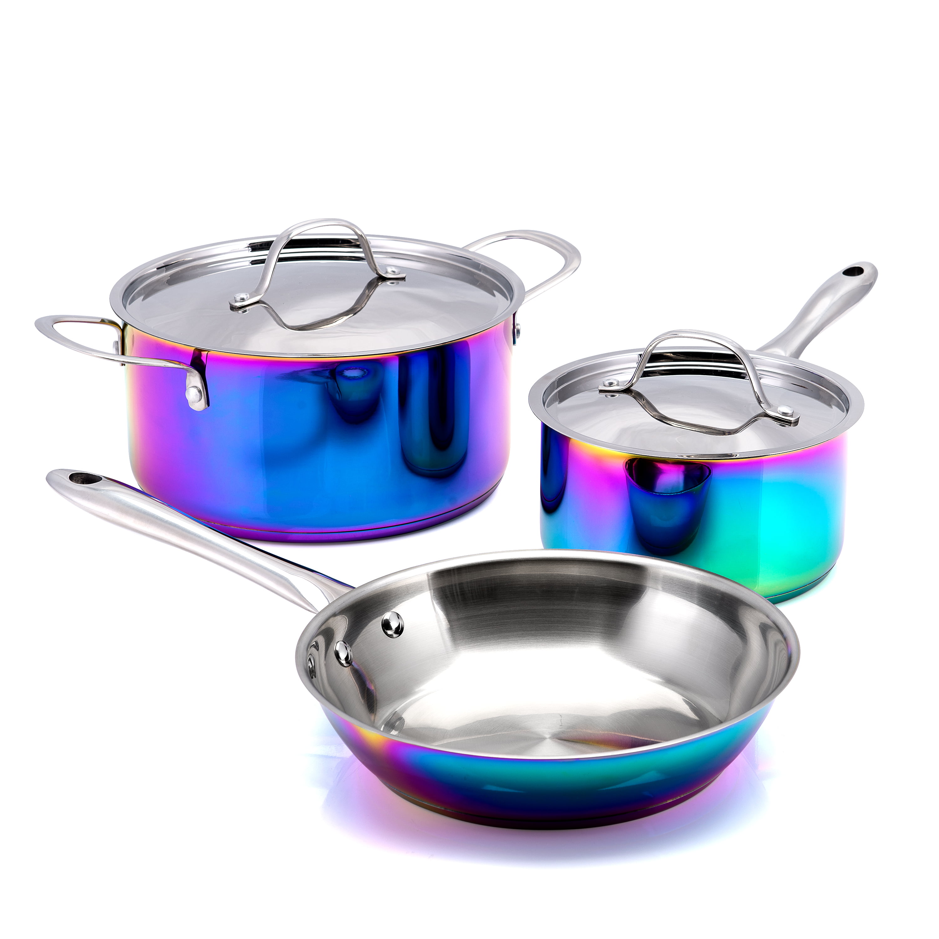 Mainstays Iridescent Stainless Steel 20-Piece Cookware Set Utensils and Tools