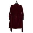 thumbnail image 4 of Mens Long Maroon Velvet Dressing Gown – Luxurious Robe for Ultimate Comfort and Style, 4 of 5