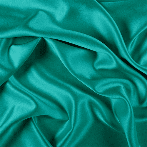 Teal Silk Crepe Back Satin, Fabric Sold By the Yard