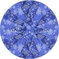 thumbnail image 1 of Ahgly Tapis d'Intérieur Lavable en Machine Carré Transitionnel Bleu Ciel, 3 Pieds Carré, 1 of 7