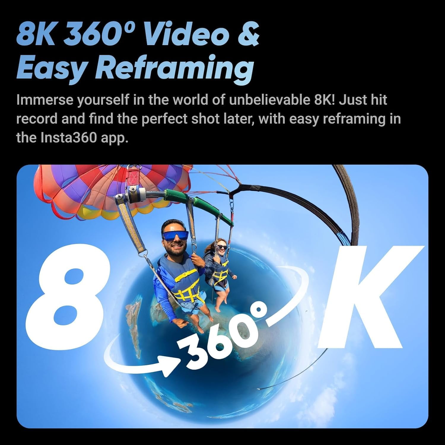 Brand New Insta360 X4 8K Waterproof 360 Action Camera Wide-Angle Video - Black