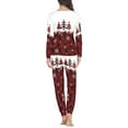 thumbnail image 4 of Renewold Women's Winter Pajama Set of 2 Comfy Christmas Home Wear Pajamas 2pcs Soft Pullover Tops Shirt Xmas Trees Snowflake Nightgown Sweatshirt Size 6XL, 4 of 5