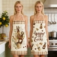 thumbnail image 7 of Easter Apron Set with Bunny and Egg Styles, 2-pack Colorful Spring Kitchen Aprons for Cooking, Apron for Easter Cooking, Easter Decorations Aprons for Women Men, 18.5x15in B, 7 of 7