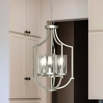 Luxury Contemporary Chandelier, 26H x 16.625W, with Modern Style, Brushed Nickel, UHP4374 by Urban Ambiance