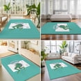 thumbnail image 4 of Area Rugs 5'x7', Frog Carpet Runner Indoor Outdoor Rugs Home Decor Aesthetic, Teal Laundry Room Washing Machine Non Slip Mats Washable Accent Rug for Living Room Bedroom, 4 of 8