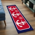 thumbnail image 3 of Nautical Anchor 2'x6' Runner Rugs for Hallway Kitchen Bedside Non Slip Washable, Blue Red Coastal Ocean Beach Compass Entryway Rug Runners with Rubber Backing, Long Carpet Runner for Laundry Room, 3 of 8