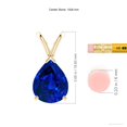 thumbnail image 3 of ANGARA Lab Grown 3 Ct V-Bale Blue Sapphire Solitaire Pendant for Women in 14K Yellow Gold (Size-10x8mm) | September Birthstone, Anniversary, Jewelry Gift for Women | Lab-Grown Blue Sapphire Necklace, 3 of 8