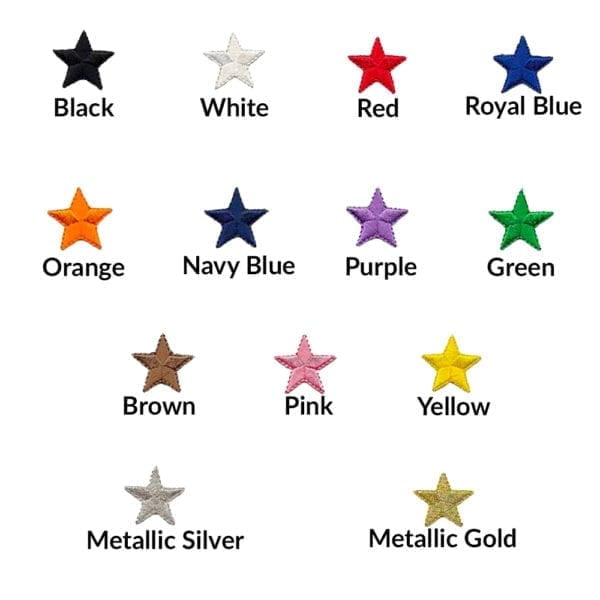 One Inch Star Patches, Embroidered 1 Star Patch Iron On Appliques in 13  Colors, High Quality Patch Material Can Also Be Sewn On or Glued On 