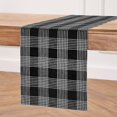 thumbnail image 2 of SHIQI-Linen Plaid Table Runner 72 Inches Long - 100% Pure Linen Black and White Glen Check Table Runner 14 x 72 Inch - Handcrafted and Machine Washable Fabric, 2 of 4