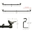 thumbnail image 5 of MERIVILLE 1" Single Curtain Rod Set, Adjustable 84–120 Inches, Bird Finials, Oil-Rubbed Bronze, 5 of 5