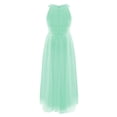 thumbnail image 3 of iEFiEL Girls Rhinestone Accent Wedding Bridesmaid Pageant Birthday Party Dress Mint Green 14, 3 of 6