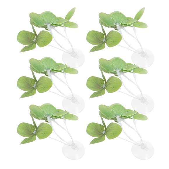SHOWERORO 6pcs fish tank plastic plant decor featuring Durable Quality for Office Users