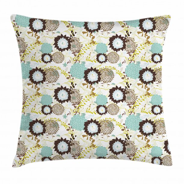 Vintage Throw Pillow Cushion Cover, Abstract Pattern of Old Fashioned