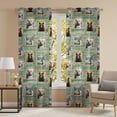 Bears in Frames Sheer Curtains 63 Inch Long 2 Panels, Rustic Cabin Bear ...